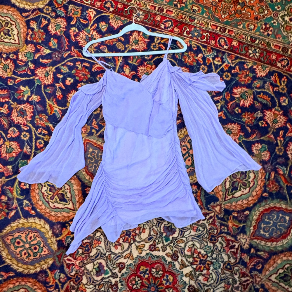 Camila Coelho Violaine Mini Dress in Pale Violet